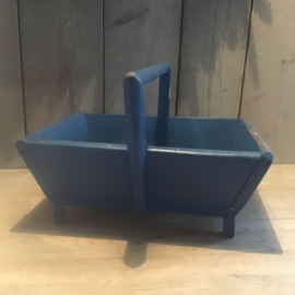 Blauwe hengselbak hout