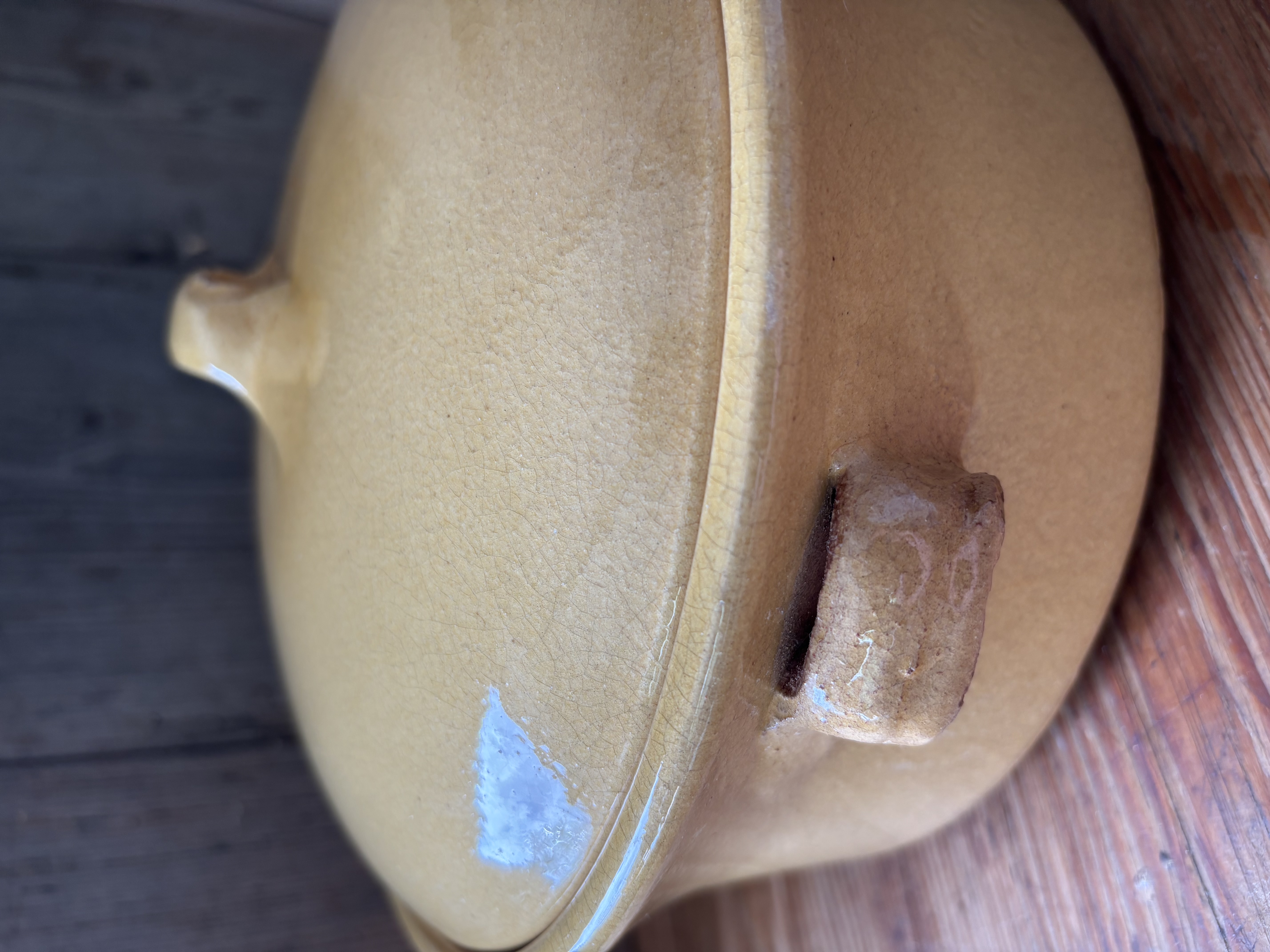 Mosterdgele kookpot