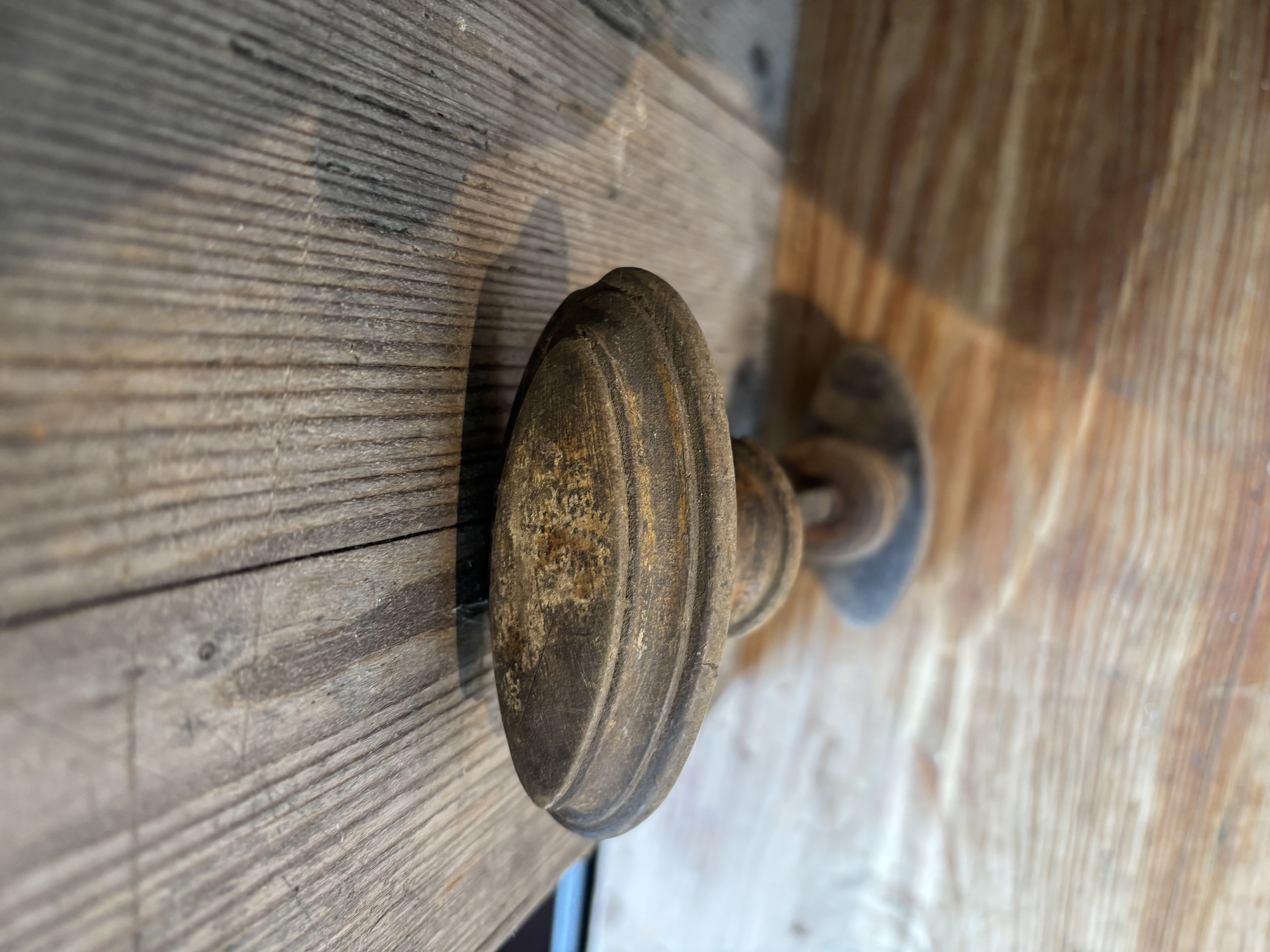 Houten dubbele knop nr 1