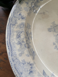 Engels lichtblauw bloemenbord