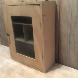 Vakken kastje met glas