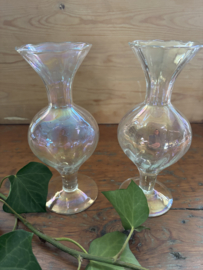 (Verkocht)Iriserende vaasjes