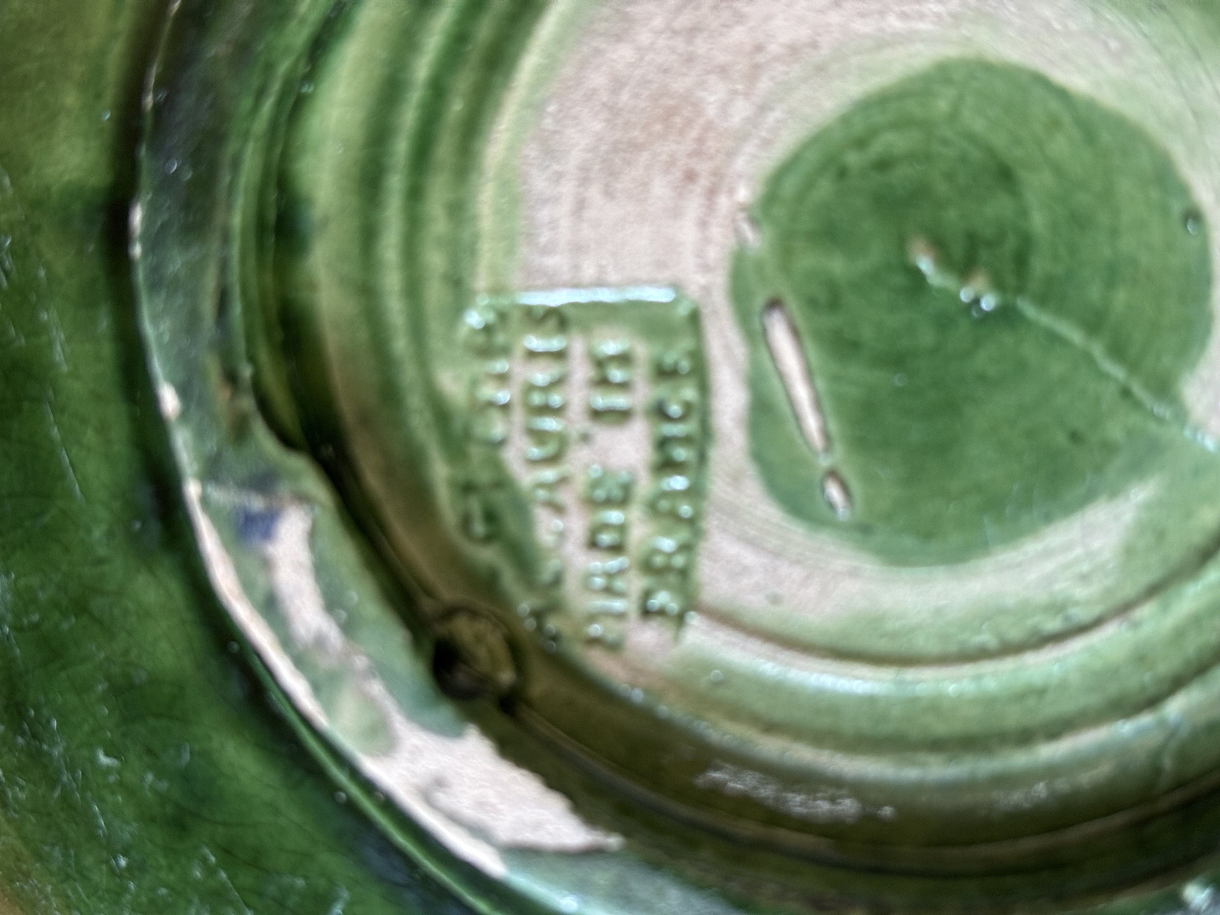 (Verkocht)Groene visschaal