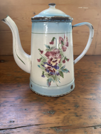 Gebloemde koffiepot