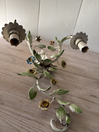 (Verkocht)Bloemen wandlamp