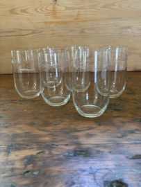 (Verkocht)6 geslepen limonade glazen