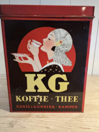 KG koffie-thee winkelblik