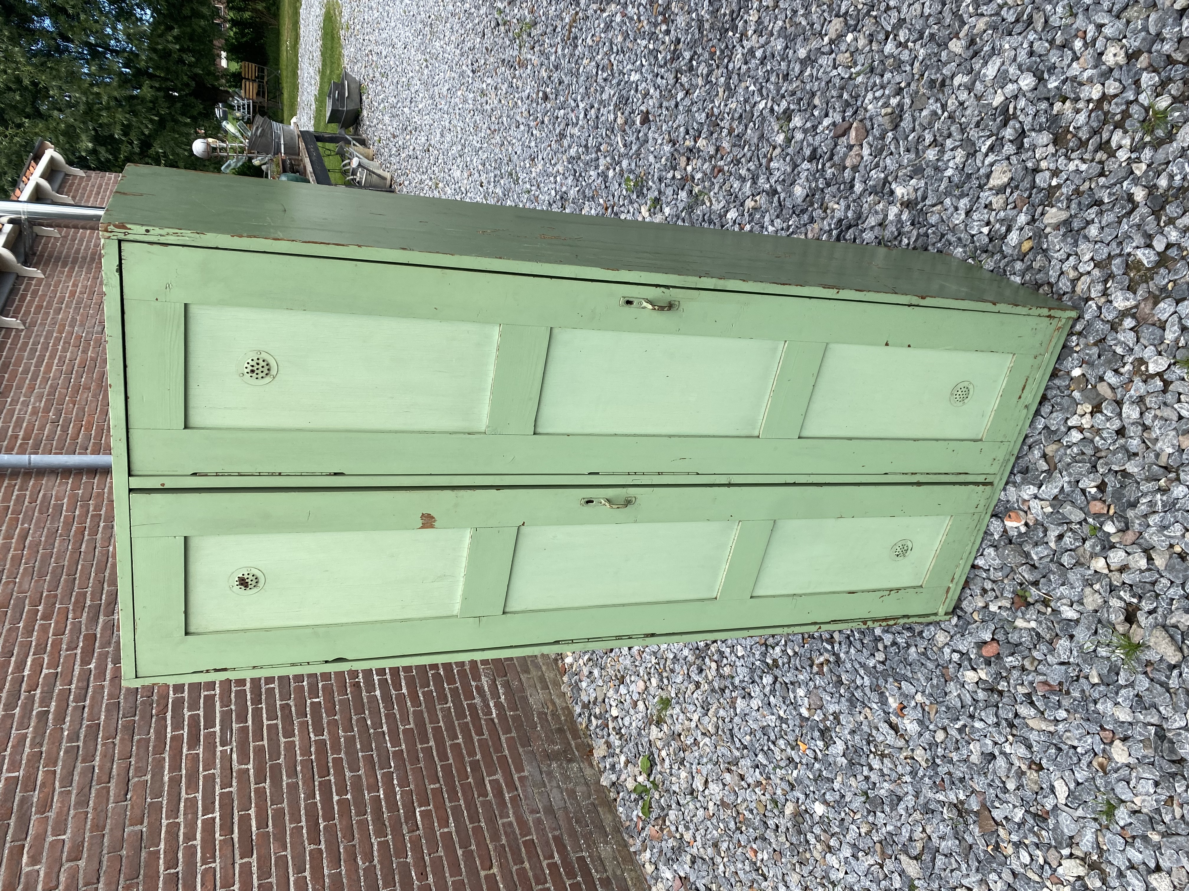 Prachtige houten orginele lockerkast