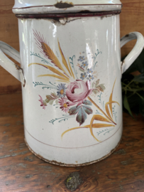 Grote gebloemde pot