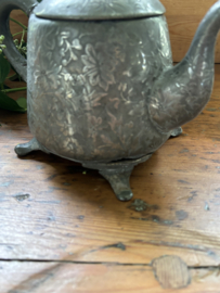 (Verkocht)Tinnen theepot