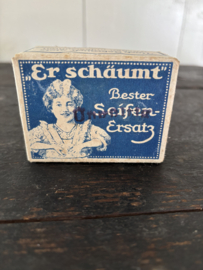 Oude zeepverpakking