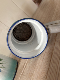 Bloemen emaille koffiepot
