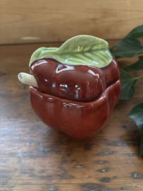 Appel jampotje met lepeltje