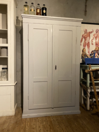 (Verkocht)Lichtblauwe demontabele kast.