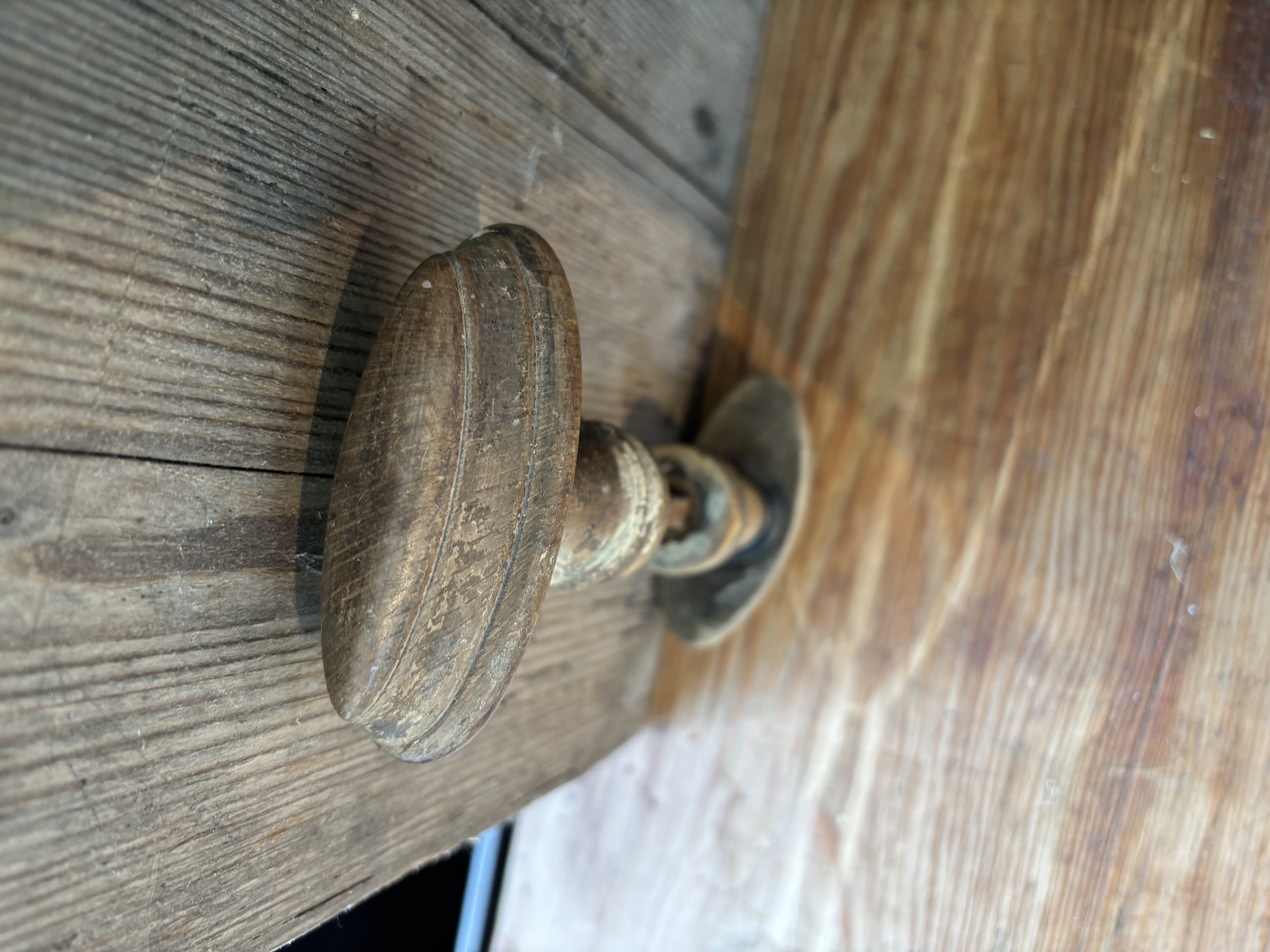 Houten dubbele knop nr 10