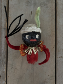 Hangende zwarte piet oude winkeldecoratie