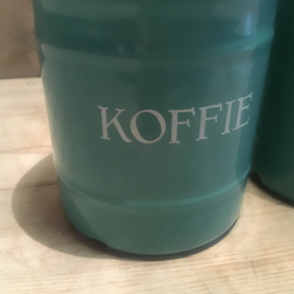 Turkoois koffie,thee,suiker set