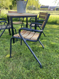 Satelliet stoelen met teakhout ( niet inklapbaar )