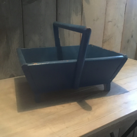 Blauwe hengselbak hout