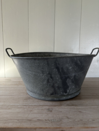 (Verkocht)Mooi zinken ronde teil