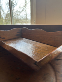 Kleine houten mangelbak