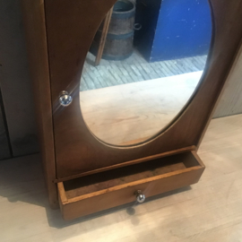Jaren 60 teak spiegelkastje