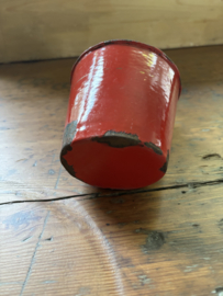 Rood emaille afwasborstel bakje