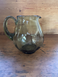 (Verkocht)Groen glazen sapkan