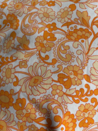 Set wit met oranje slopen