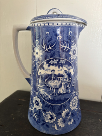Teadrinker blauwe chocoladepot