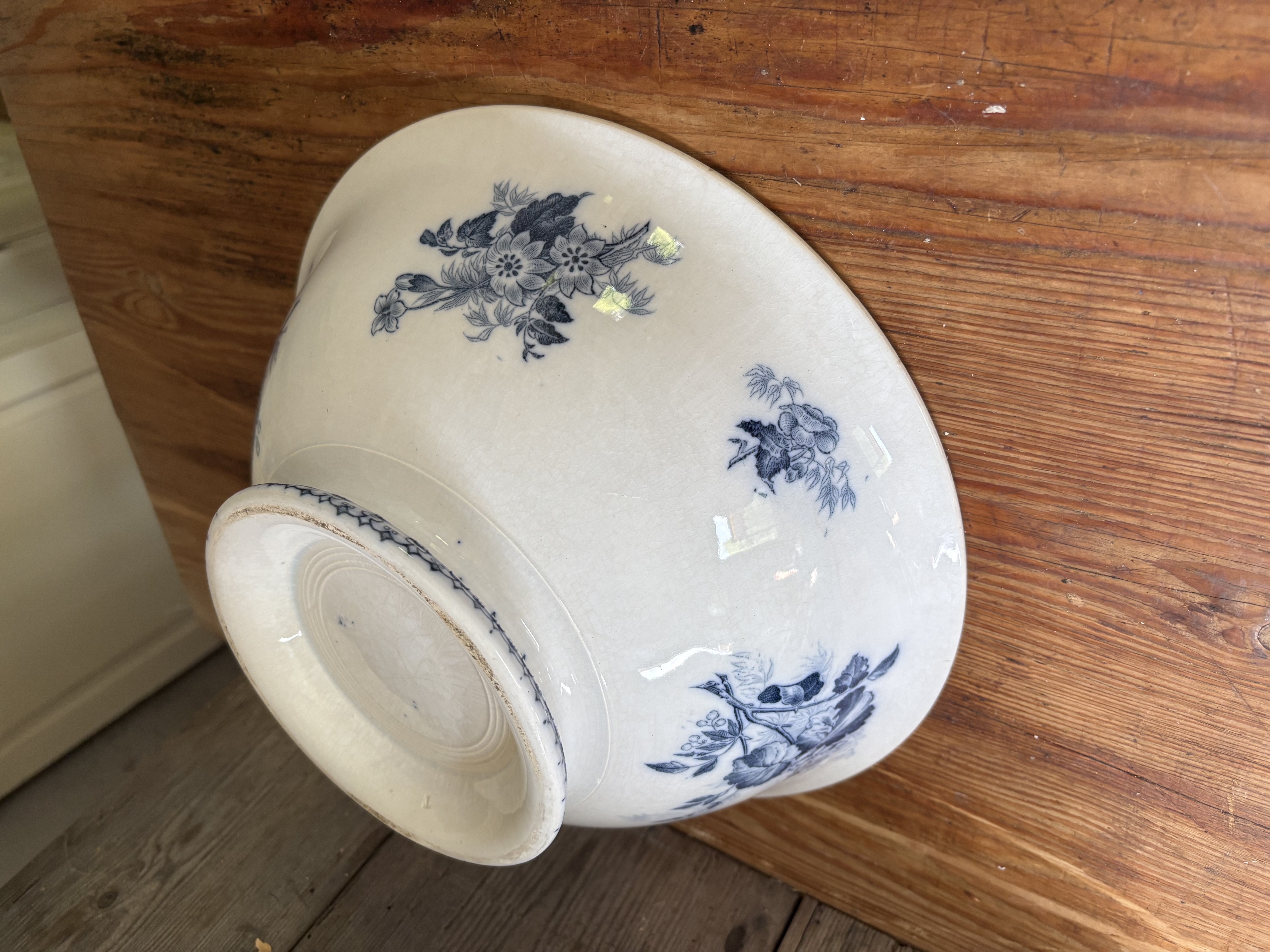 Prachtige blauwe bloemen schaal
