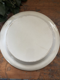 Engels zacht blauw groot oud bord