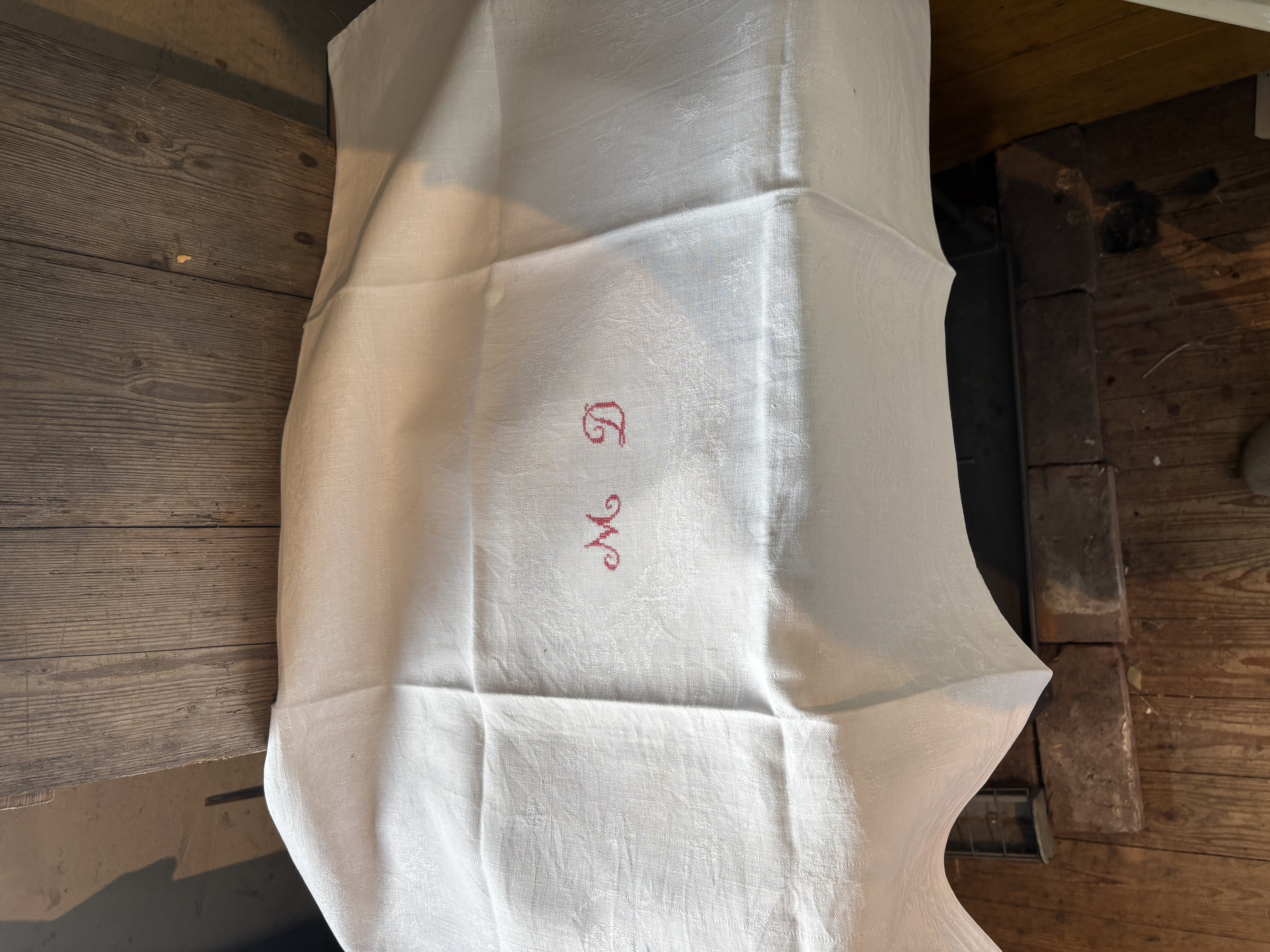 Grote servetten met monogram