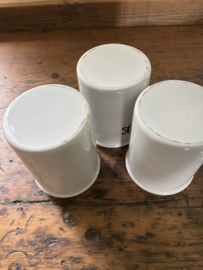 Koffie thee suiker bussen wit met zwarte letters