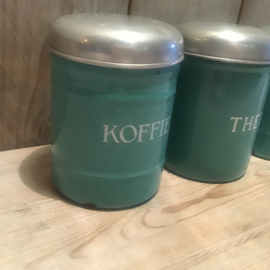 Turkoois koffie,thee,suiker set