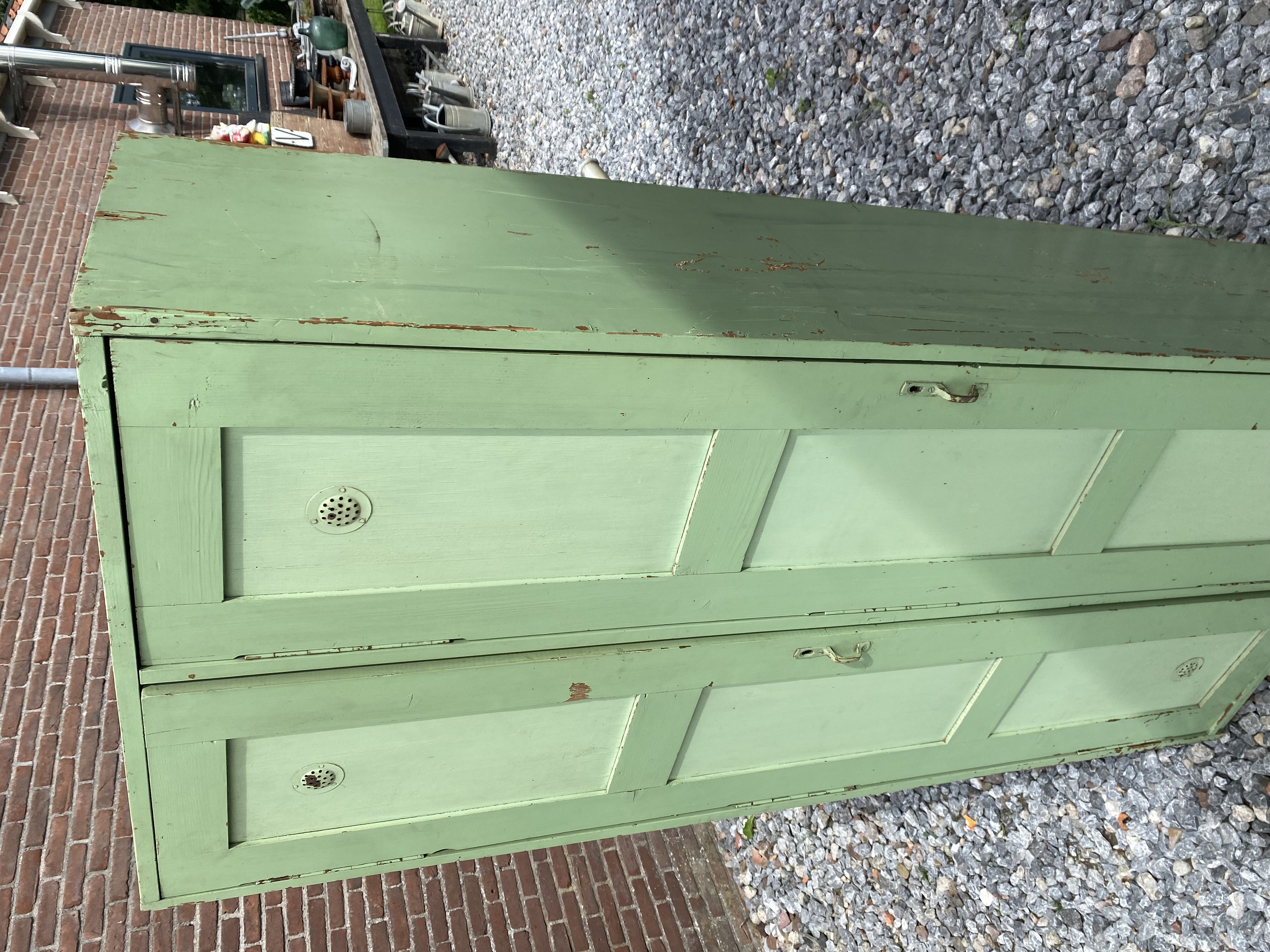 Prachtige houten orginele lockerkast