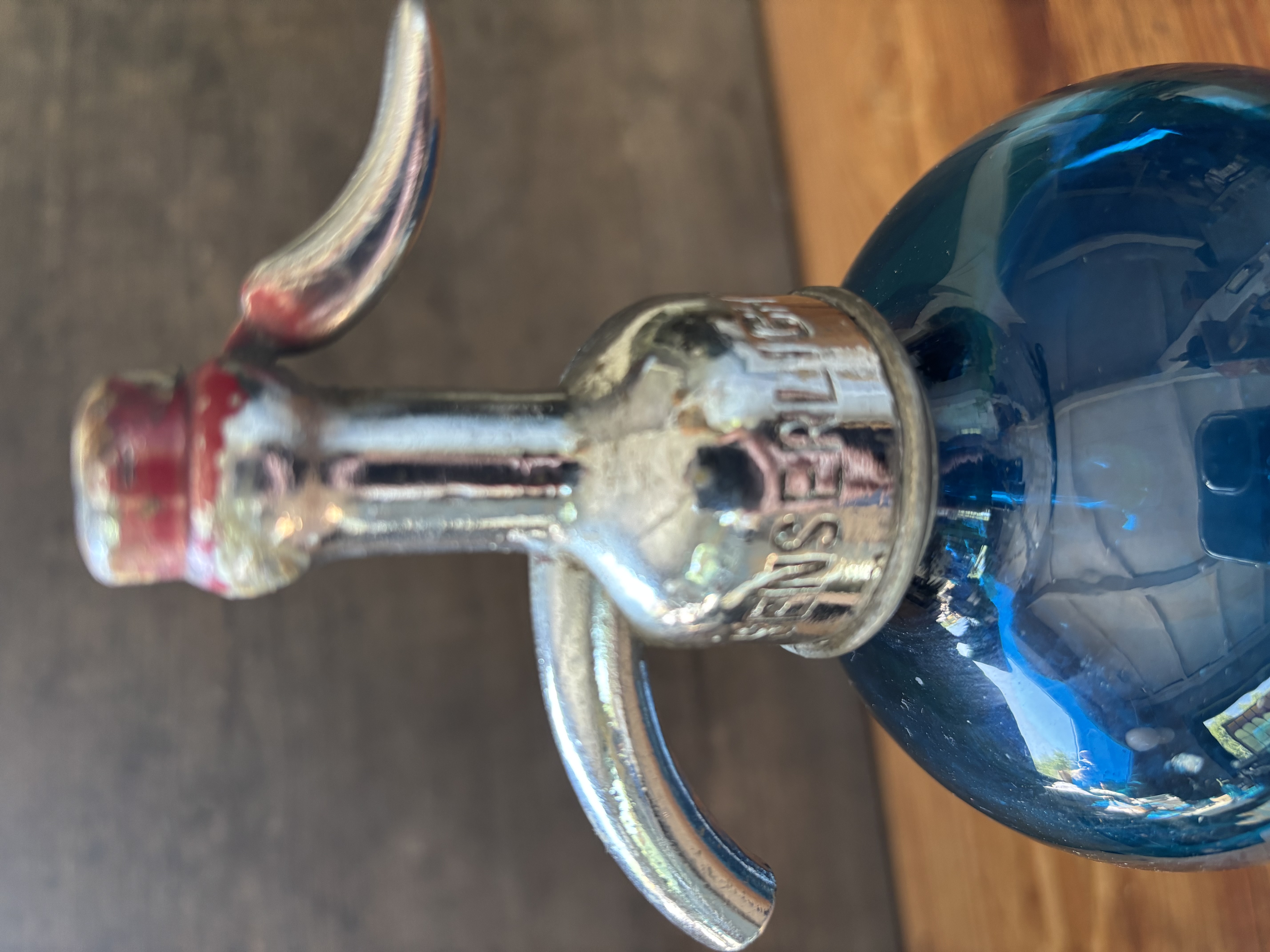 (Verkocht)Spuitfles blauw New York