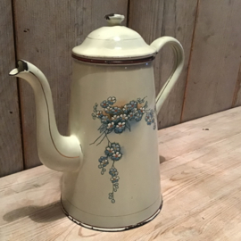 Koffiepot met lieve bloemetjes