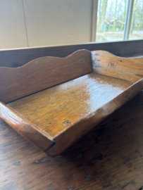 Kleine houten mangelbak