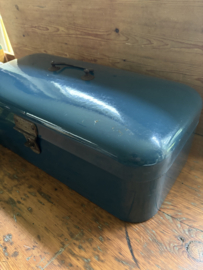 Petrol blauwe broodtrommel