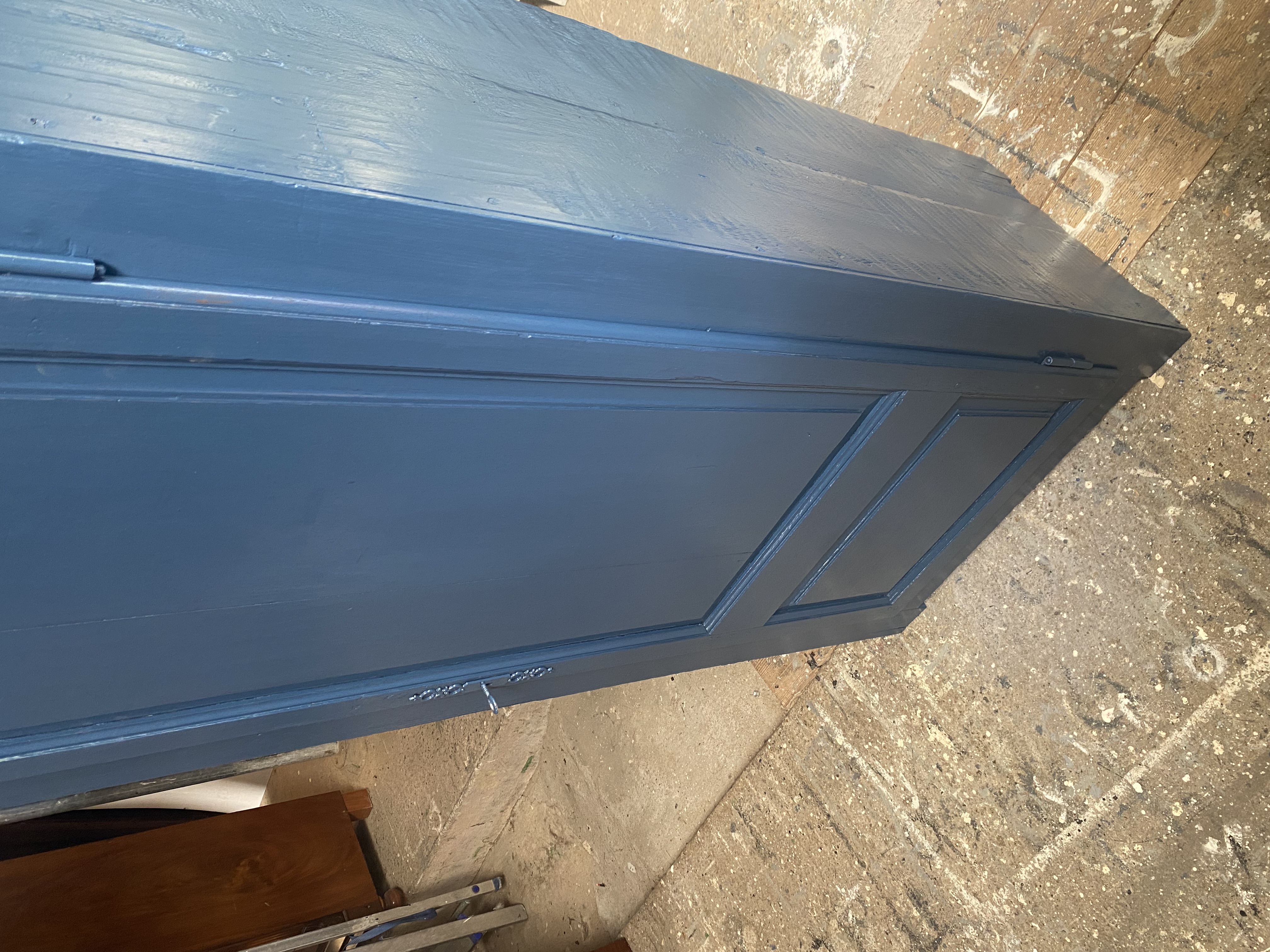Oude Boerenblauwe eendeurskast