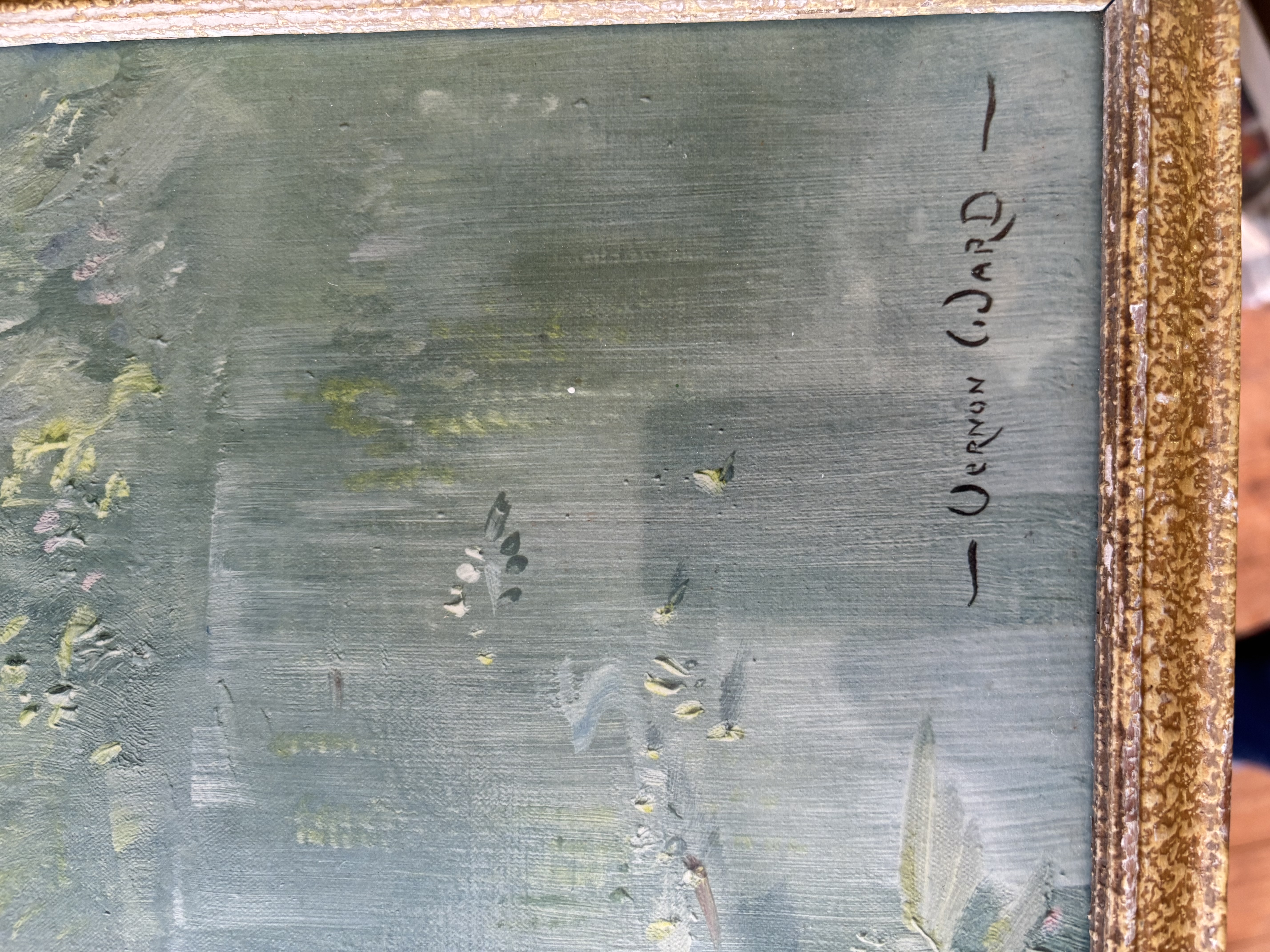 (Verkocht)Vernon Ward zwanen schilderij