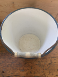 (Verkocht)Petrol  blauwe aardappel emmer