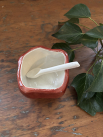 Appel jampotje met lepeltje