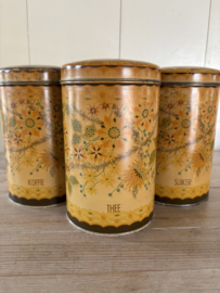 Gebloemde koffie,thee,suiker