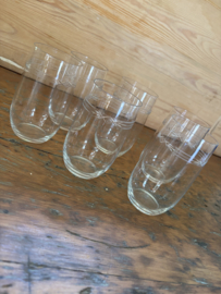 (Verkocht)6 geslepen limonade glazen