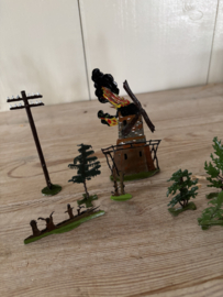 13 stuks tin bomen etc