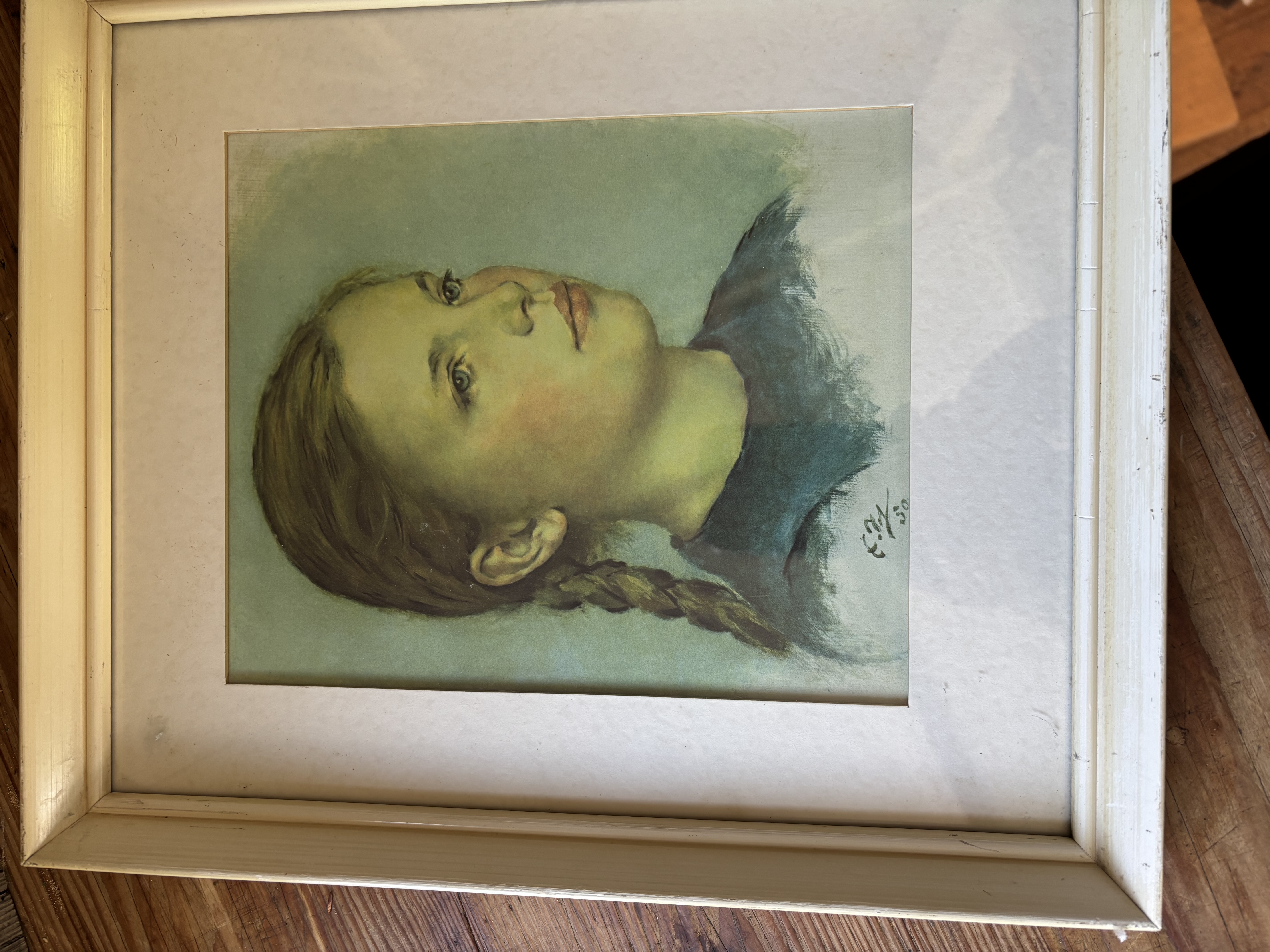 Pastel prent jong meisje