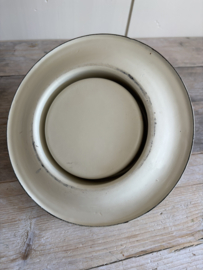 Emaille botervloot crème kleurig