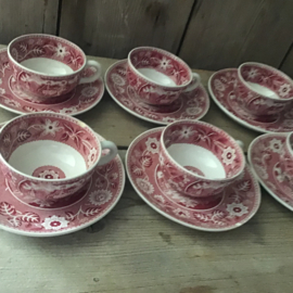 Roze  Teadrinker kop en schotels